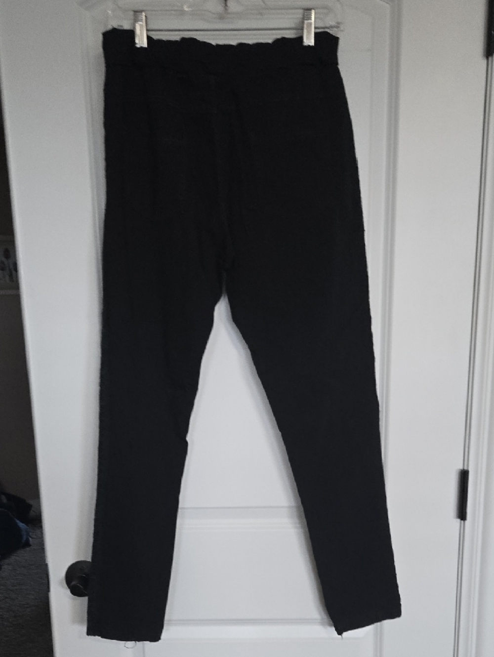 Venti6 Premium Black Drawstring Crinkle Jogger Pants - Picture 3 of 3